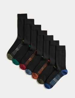 7 Pack Cool & Fresh™ Geo Cotton Rich Socks
