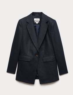 Prodloužený jednořadý blejzr z čistého lnu