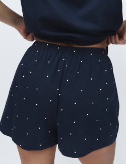 Krátká souprava s vysokým podílem bavlny a potiskem