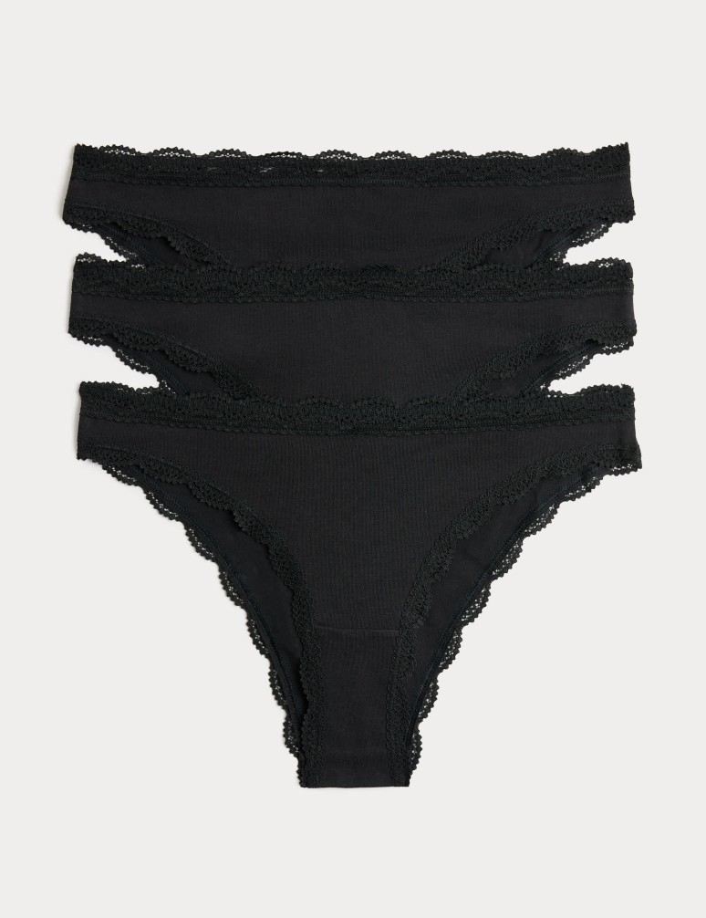 3 Pack Cotton Rich Brazilian Knickers