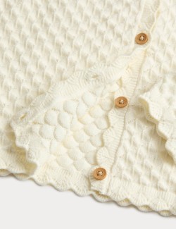 Háčkovaný kardigan z čisté bavlny (2-8 let)