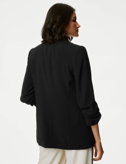 Ruched Sleeve Blazer