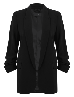 Ruched Sleeve Blazer