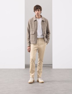 Slim Fit Cotton Rich Stretch Trousers