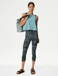 Go Balance Printed Cropped Yoga Leggings