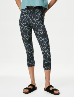 Go Balance Printed Cropped Yoga Leggings