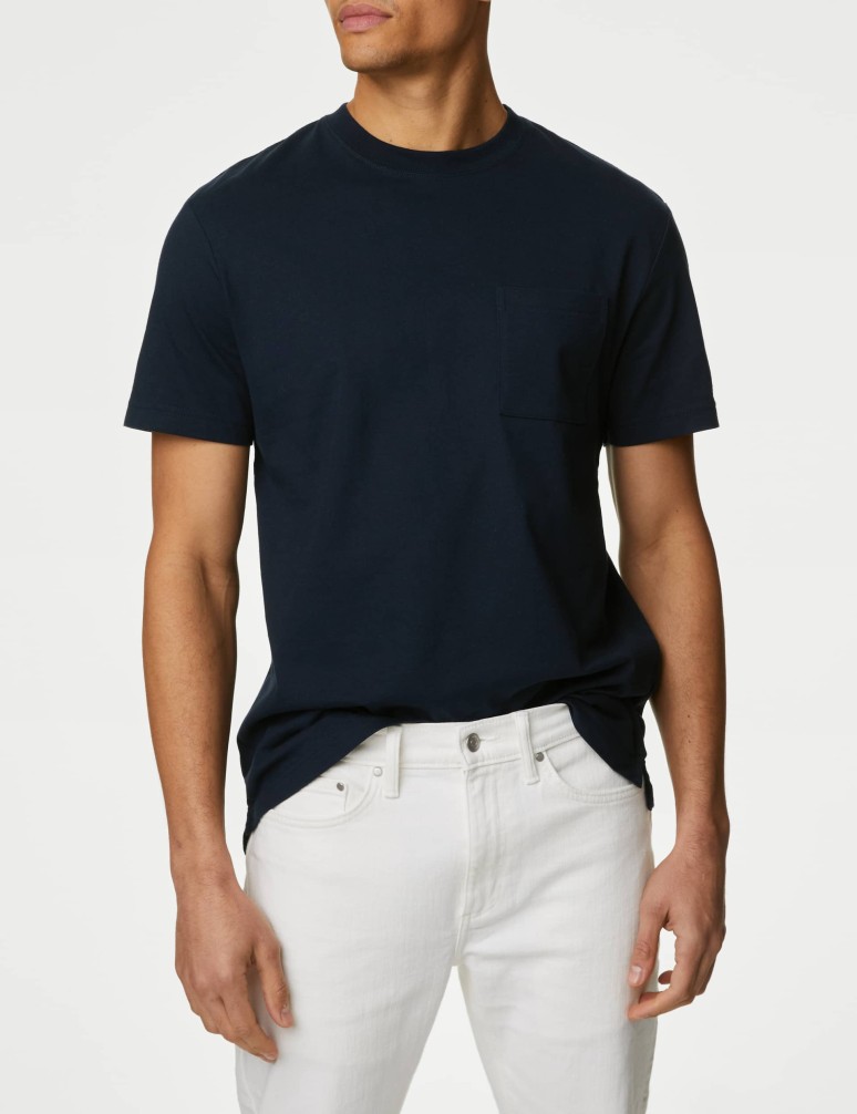 Pure Cotton Midweight Pocket T-shirt