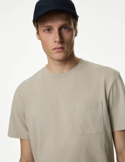 Pure Cotton Midweight Pocket T-shirt