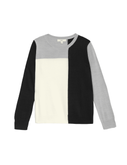 Supersoft Colour Block Crew Neck Jumper