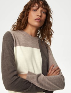 Supersoft Colour Block Crew Neck Jumper