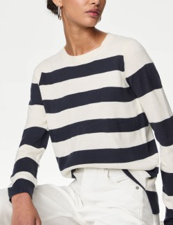 Supersoft Striped Crew Neck Jumper