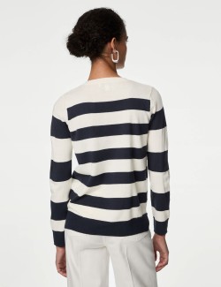 Supersoft Striped Crew Neck Jumper