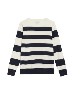 Supersoft Striped Crew Neck Jumper