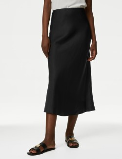 Satin Midaxi Slip Skirt