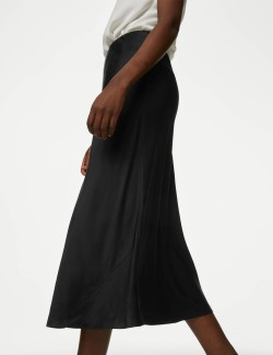 Satin Midaxi Slip Skirt