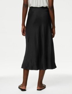 Satin Midaxi Slip Skirt