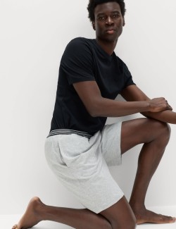 Sada 2 ks žerzejových pyžamových šortek z čisté bavlny