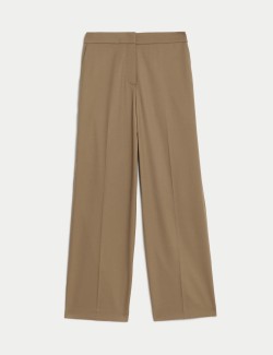 Wool Rich Straight Leg Trousers