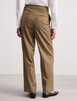 Wool Rich Straight Leg Trousers