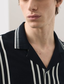 Texturovaná polokošile s klopou, z čisté bavlny