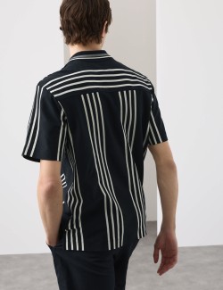 Texturovaná polokošile s klopou, z čisté bavlny