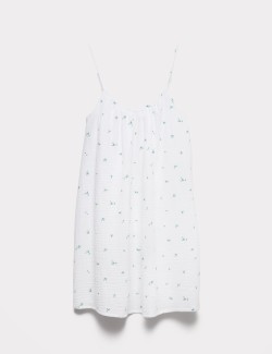 Muslin Printed Short Chemise