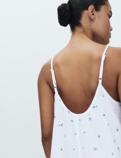 Muslin Printed Short Chemise