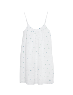 Muslin Printed Short Chemise