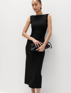 Žerzejové přiléhavé midi šaty