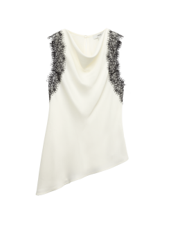 Asymmetric Lace Detail Top