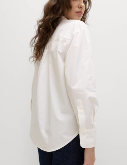 Pure Cotton Bow Detail Collared Shirt
