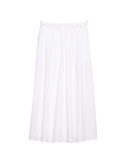 Popelínová midi sukně z čisté bavlny