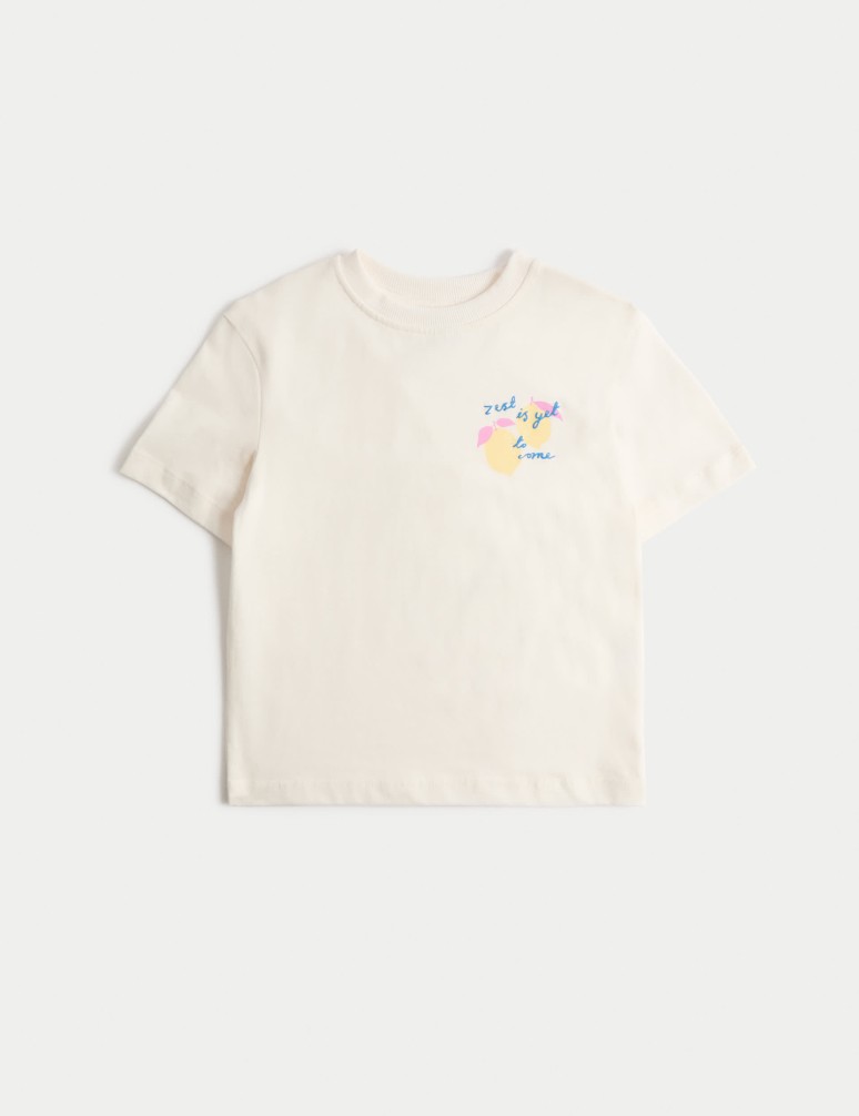 Pure Cotton Lemon T-Shirt (2-8 Yrs)