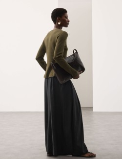 Textured Peplum Cardigan