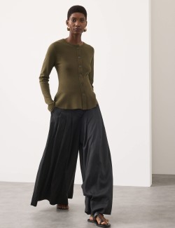 Textured Peplum Cardigan