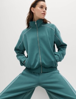 Sand Wash Funnel Neck Track Jacket