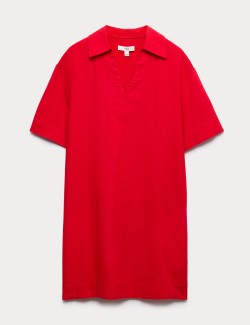 Minišaty s límečkem z lnu