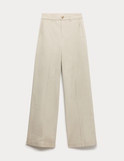 Cotton Rich Wide Leg Chinos