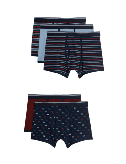 5pk Cotton Rich Cool & Fresh™ Trunks