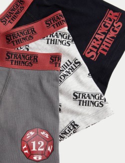 3pk Cotton Rich Stranger Things™ Trunks (5-16 Yrs)