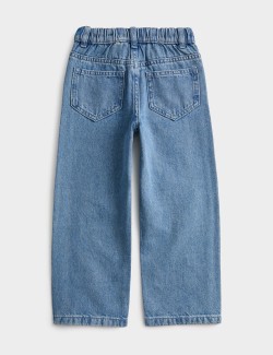 Džíny normálního střihu s výšivkou (2-10 let)