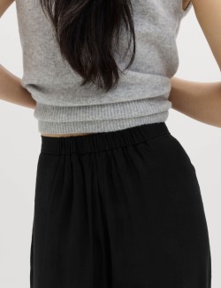 Pleat Front Palazzo Trousers