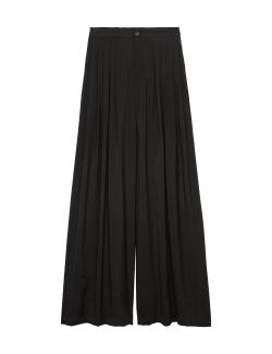 Pleat Front Palazzo Trousers