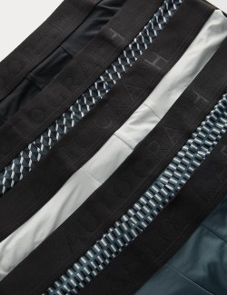 Bokové trenýrky Microskin s geometrickým vzorem, 5 ks v balení