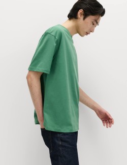 Tričko volného střihu z čisté bavlny s vyšší gramáží