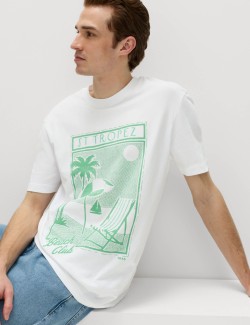 Pure Cotton St Tropez Graphic T-Shirt