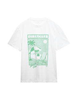 Tričko s grafickým motivem St Tropez, z čisté bavlny