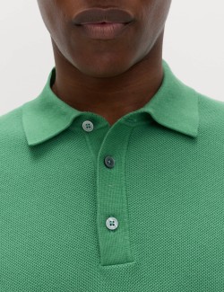 Pletená polokošile s texturou a vysokým podílem bavlny