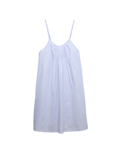 Pure Cotton Striped Short Chemise