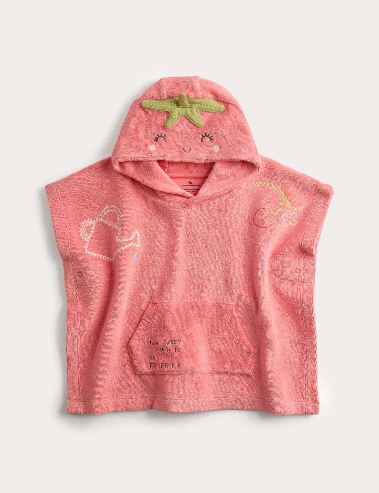 Pure Cotton Towel Poncho (0-3 Yrs)